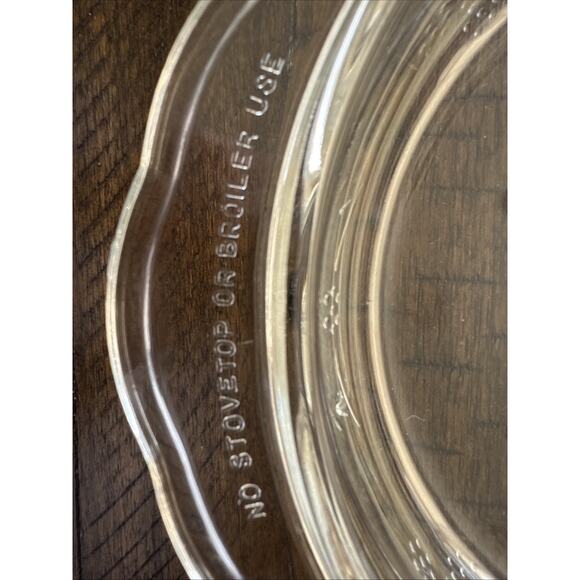 Pfaltzgraff CLOVERHILL Pattern 1.5Qt Clear Glass Casserole Dish Cover Only - Picture 4 of 4